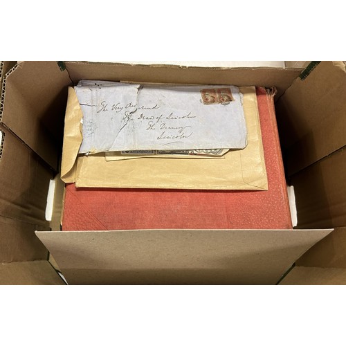 104 - Assorted Commonwealth stamps, QVR onwards, in four albums and a small group of postal history (box)