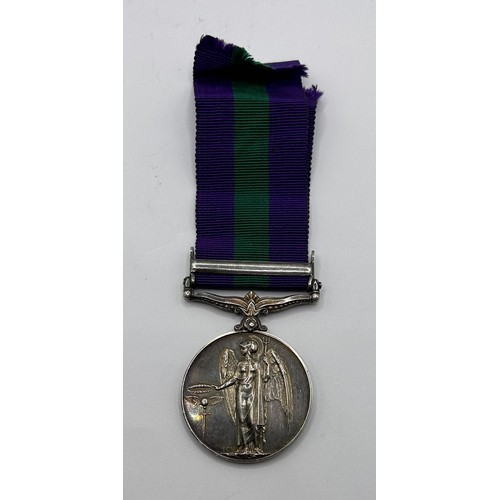 59 - A General Service Medal, awarded to 2670869 GDSM D Large Coldstream Guards, with Palestine 1945-48 c... 