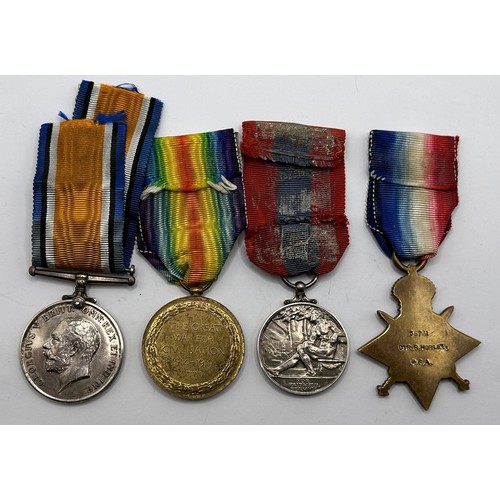 72 - A 1914-1915 Star Trio, awarded to 55771 Dvr R Horley RFA, and an Imperial Service Medal, issued to W... 