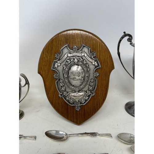 77 - A group of items, formerly belonging to L/Sgt G S Cooper, comprising a silver Southampton & District... 