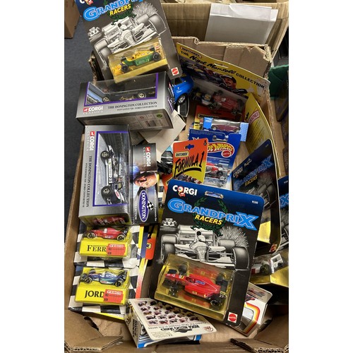 149 - Assorted Ertl model cars, boxed, and various others (2 boxes)