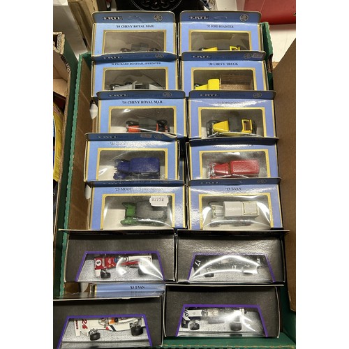 149 - Assorted Ertl model cars, boxed, and various others (2 boxes)