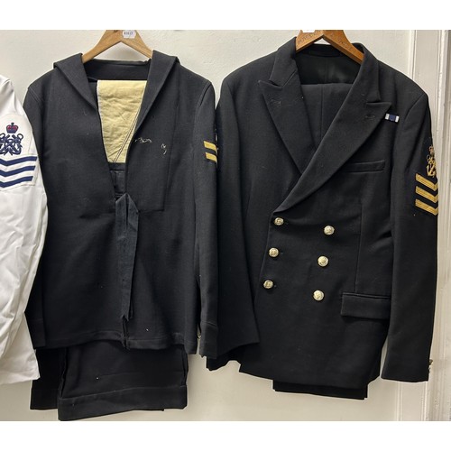 50 - A Royal Navy Petty Officer's No. 1 uniform, other uniforms and related items (qty)