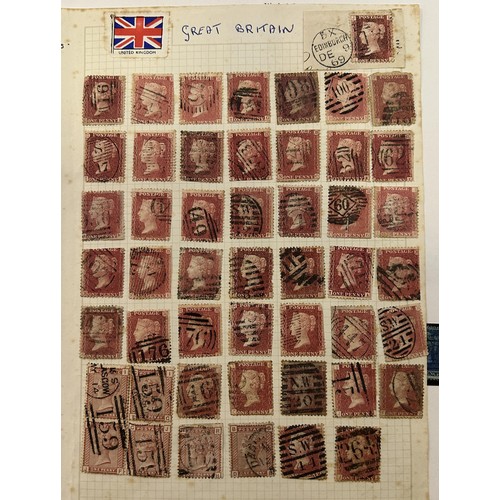 121 - A GB album of stamps, to include a penny black, penny reds and assorted first day covers in an album... 