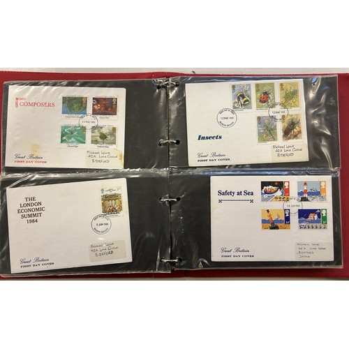 121 - A GB album of stamps, to include a penny black, penny reds and assorted first day covers in an album... 