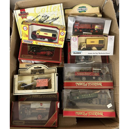 134 - Assorted Models of Yesteryear model trucks, boxed and unboxed (2 boxes)