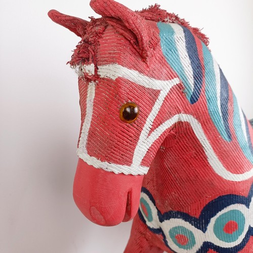 757 - A Dala style rocking horse, 80 cm wide