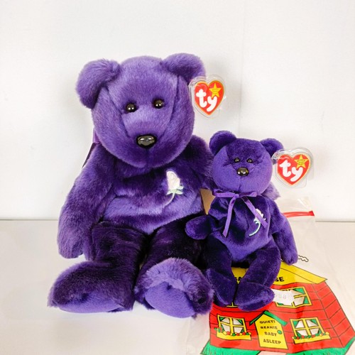 744 - A TY Princess Diana beanie baby, and a buddy (2)