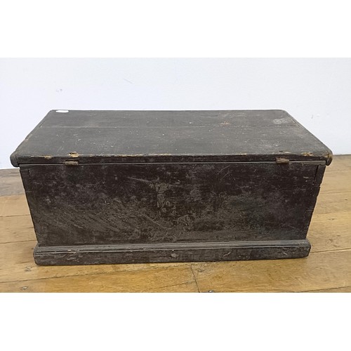 852 - Assorted mineral samples, in a fitted pine box, 64 cm wide