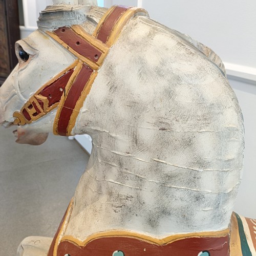 761 - A painted carousel type horse, 127 cm high