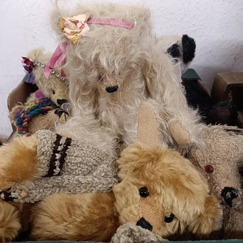 735 - A Beechfield teddy bear, and assorted other teddy bears (box)