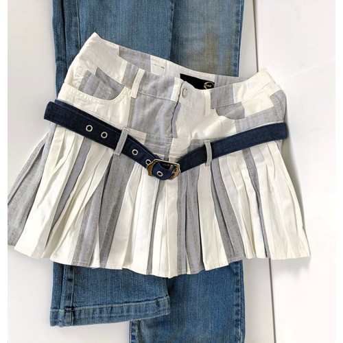 731 - A Just cavalli top, skirt, and two pairs of jeans (4)