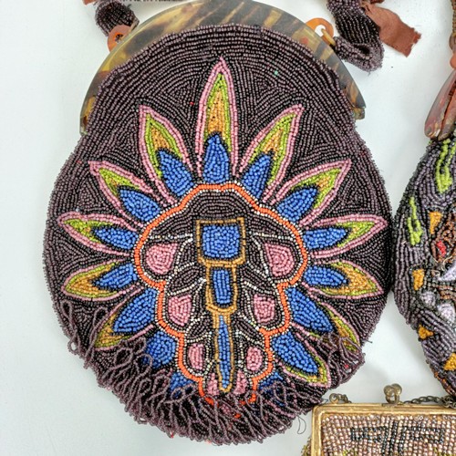 710 - An Art Deco beadwork bag, and two others (3)