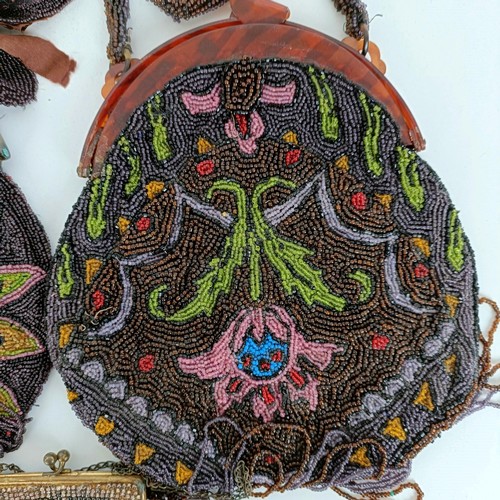 710 - An Art Deco beadwork bag, and two others (3)