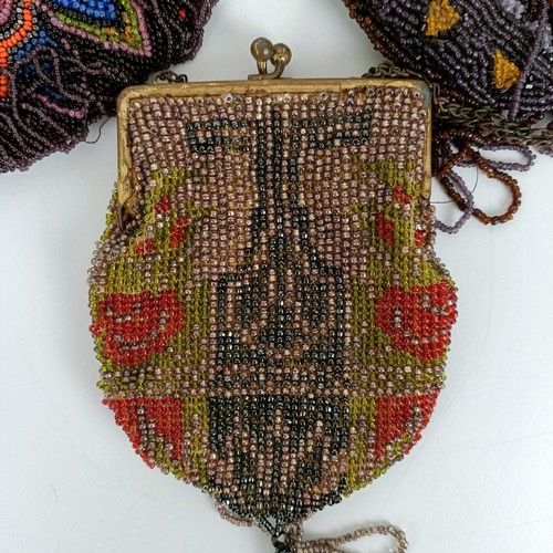 710 - An Art Deco beadwork bag, and two others (3)