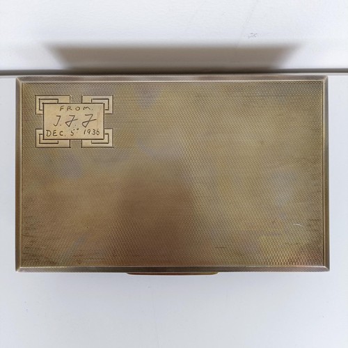 683 - A George V silver cigarette box, Birmingham 1936