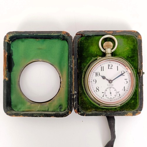 564 - A Goliath pocket watch, in a silver mounted case