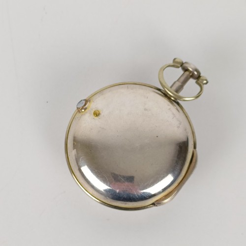 569 - An 18th century silver open face pocket watch, with a fusee movement, London 1797