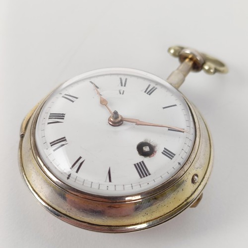 569 - An 18th century silver open face pocket watch, with a fusee movement, London 1797