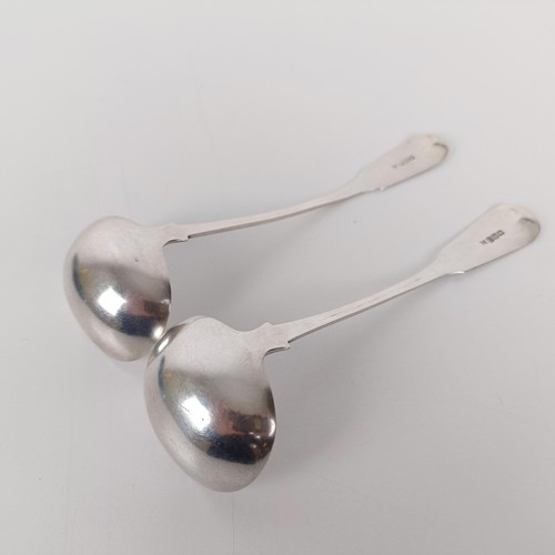 659 - A pair of Scottish silver provincial pattern sauce ladles, 1.9 ozt