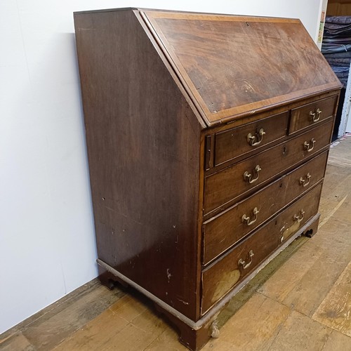 1024 - A 19th century mahogany bureau, 107 cm wide