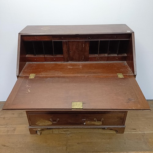 1024 - A 19th century mahogany bureau, 107 cm wide