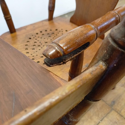 1029 - A childs metamorphic highchair, with faux bamboo supports, 100 cm high