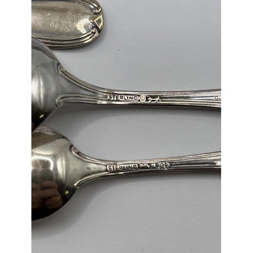 679 - Assorted sterling silver coloured metal teaspoons