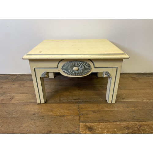 960 - A painted side table, 77 cm wide