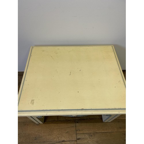 960 - A painted side table, 77 cm wide