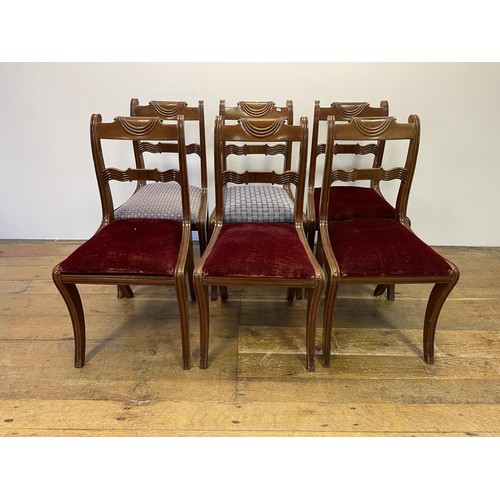 984 - A set of six Regency style mahogany bar back dining chairs