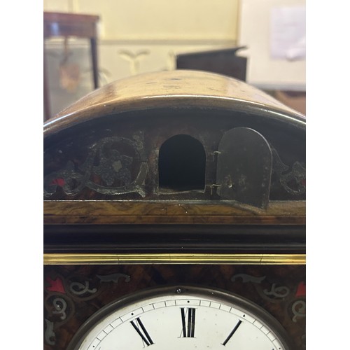 902 - A 19th century German cuckoo clock, the enamel dial with Roman numerals, fitted a twin fusee movemen... 