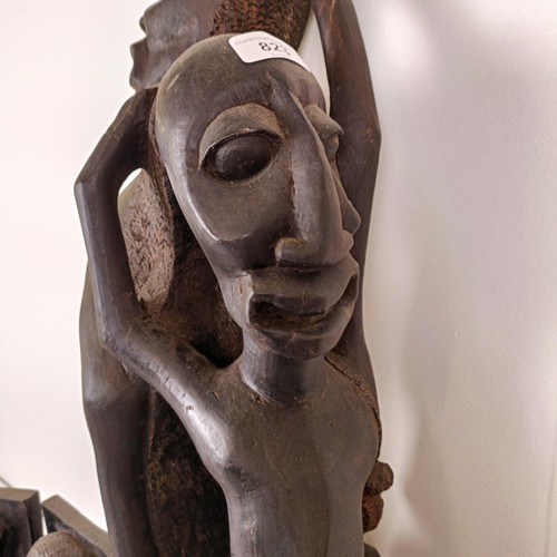 823 - Assorted carved wood African figures (11)