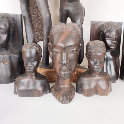 823 - Assorted carved wood African figures (11)