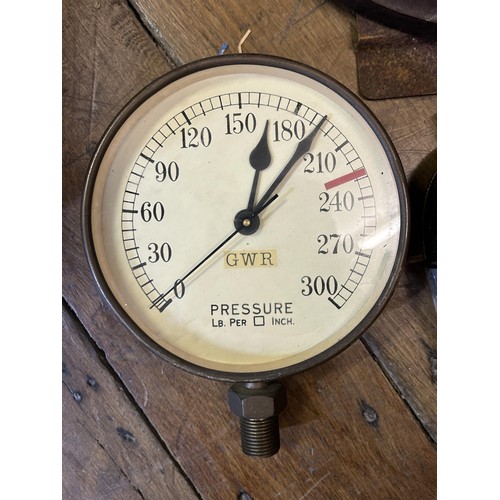 910 - A Smiths eight day wall clock, two clocks converted from pressure gauges, and a hip flask