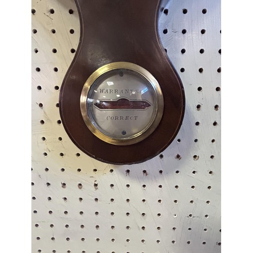 917 - A mahogany wheel barometer