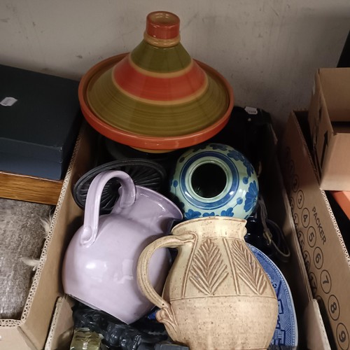 840 - A Royal Doulton Series ware, assorted ceramics, glass and other items (4 boxes)