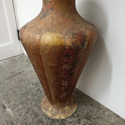 854 - A large Kashmiri vase, decorated flowers, 100 cm high