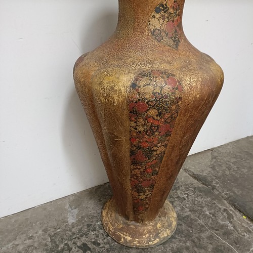 854 - A large Kashmiri vase, decorated flowers, 100 cm high