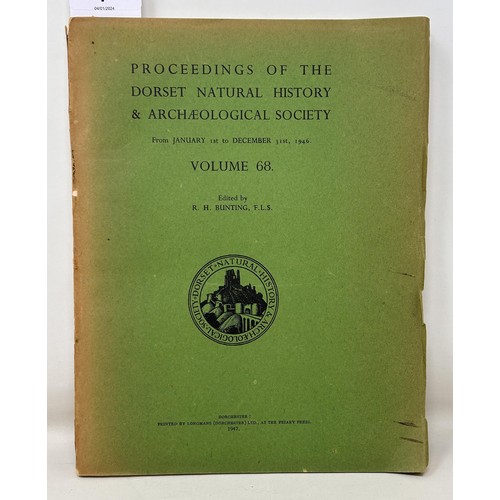 7 - Proceedings of the DNHAS Vol. 68. Contains ‘The Plates in Hutchins’ History of Dorset’ by G. D. Squi... 