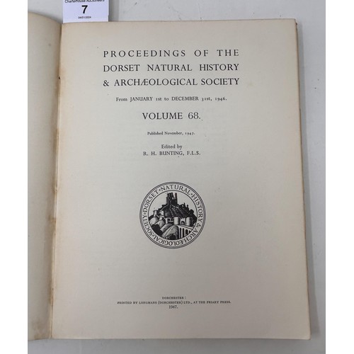 7 - Proceedings of the DNHAS Vol. 68. Contains ‘The Plates in Hutchins’ History of Dorset’ by G. D. Squi... 