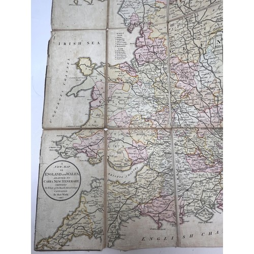 9 - Cary’s Itinerary, 1817, by John Cary, half-bound in leather with marbled paper covers
Provenance: Fr... 