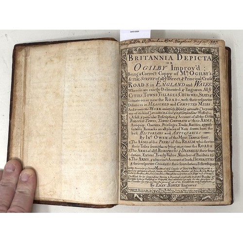 10 - John Owen & Emanuel Bowen, Britannia Depicta, 1720, first edition of a pocket road atlas that went t... 