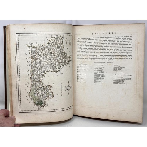 14 - John Cary’s New & Correct English Atlas, 1787, an early example of accurate mapping, and a subscribe... 