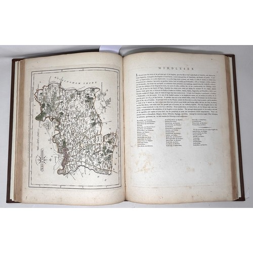 14 - John Cary’s New & Correct English Atlas, 1787, an early example of accurate mapping, and a subscribe... 