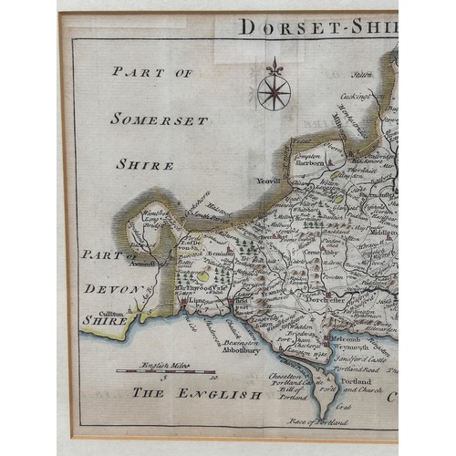 21 - John Rocque, map of Dorset, from Small British Atlas, probably 1753, but maybe from a later edition ... 