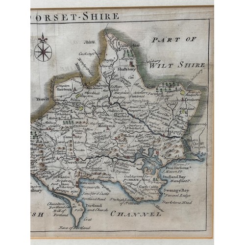 21 - John Rocque, map of Dorset, from Small British Atlas, probably 1753, but maybe from a later edition ... 