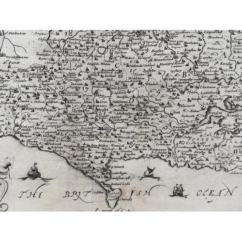 23 - Richard Blome, map of Dorset, 1671, 26 x 33 cm
Provenance: From the collection of David Beaton, loca... 