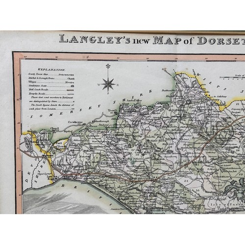 24 - Langley & Belch, map of Dorset, 1817, 20 x 28 cm
Provenance: From the collection of David Beaton, lo... 