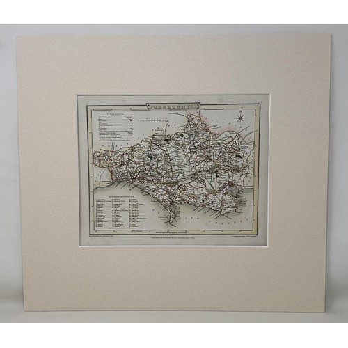 25 - Map of Dorset, J Roper engraver, pub. Vernor & Hood 1805, frontispiece map in Beauties of England & ... 